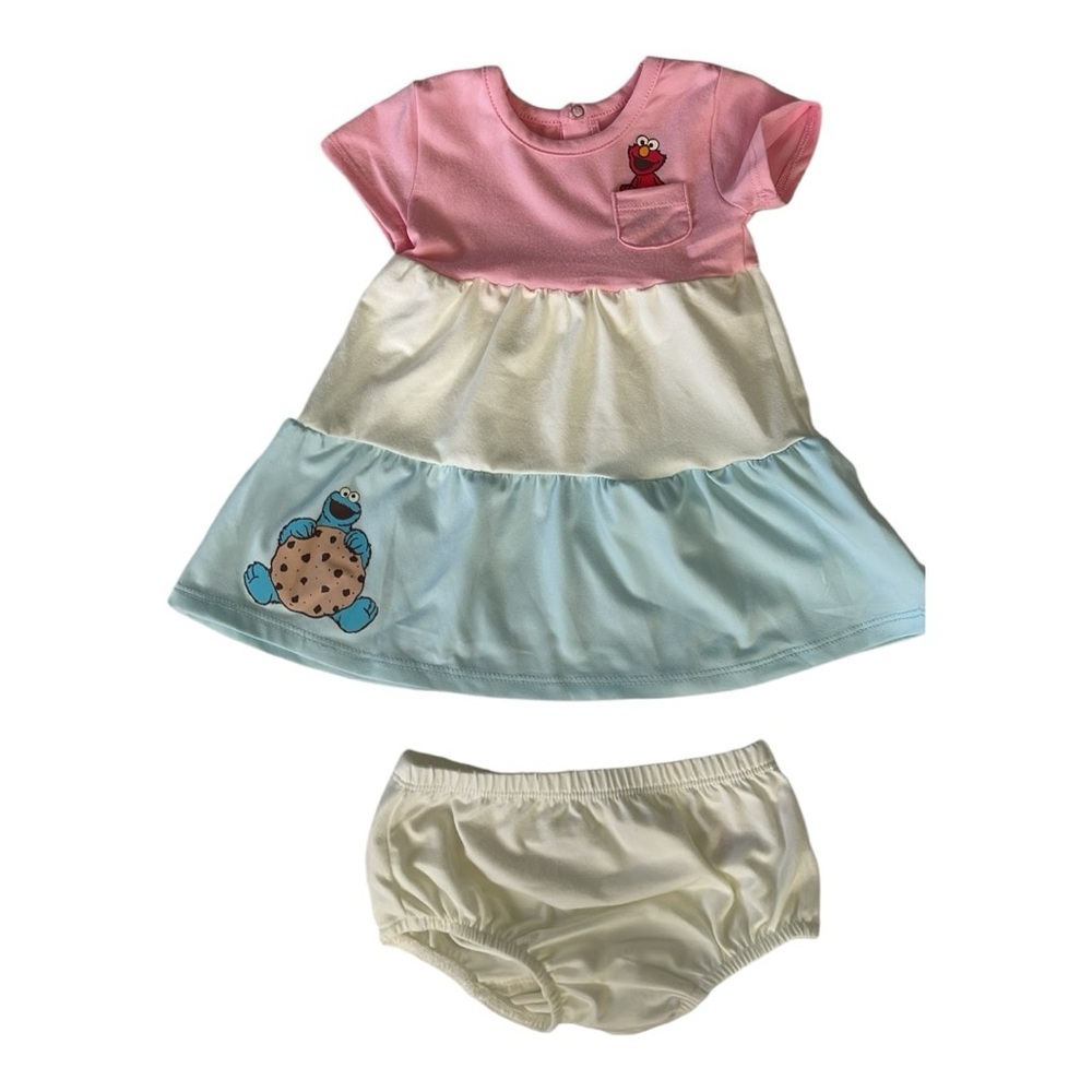 ♥️Seasme Street♥️ Dress and Diaper set size 6 m - Picture 6 of 13